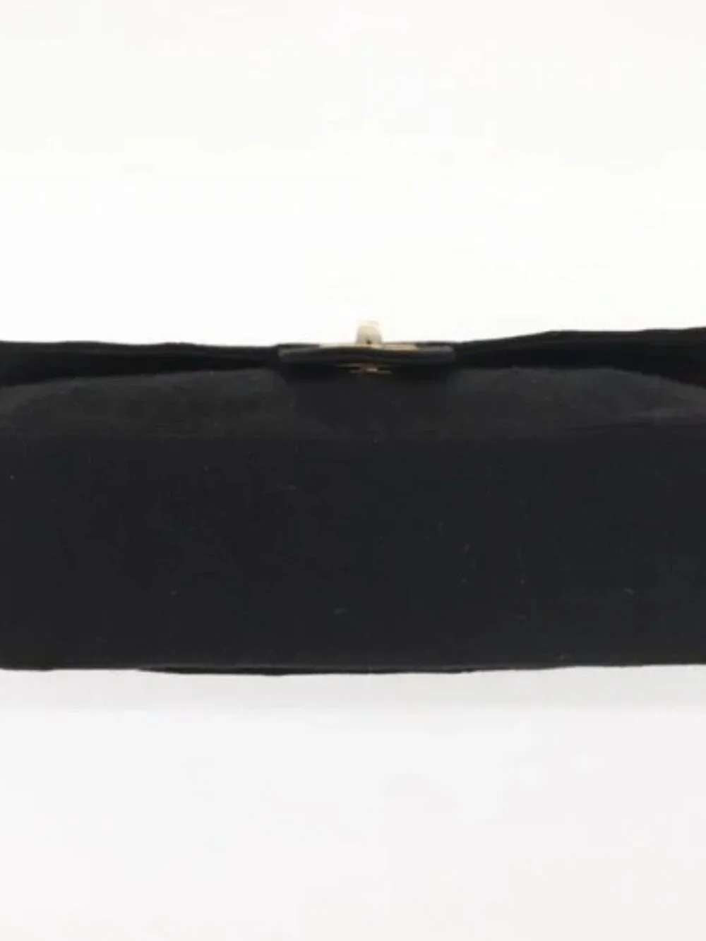CHANEL Matelasse 25 Chain Shoulder Bag cotton Black Gold CC Auth gh984